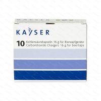 Kayser beer chargers 15.25 g CO2, 10 ks (disposable) - front view