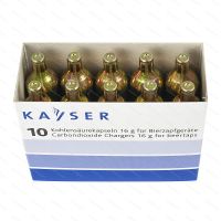 Kayser beer chargers 15.25 g CO2, 10 ks (disposable) - opened box