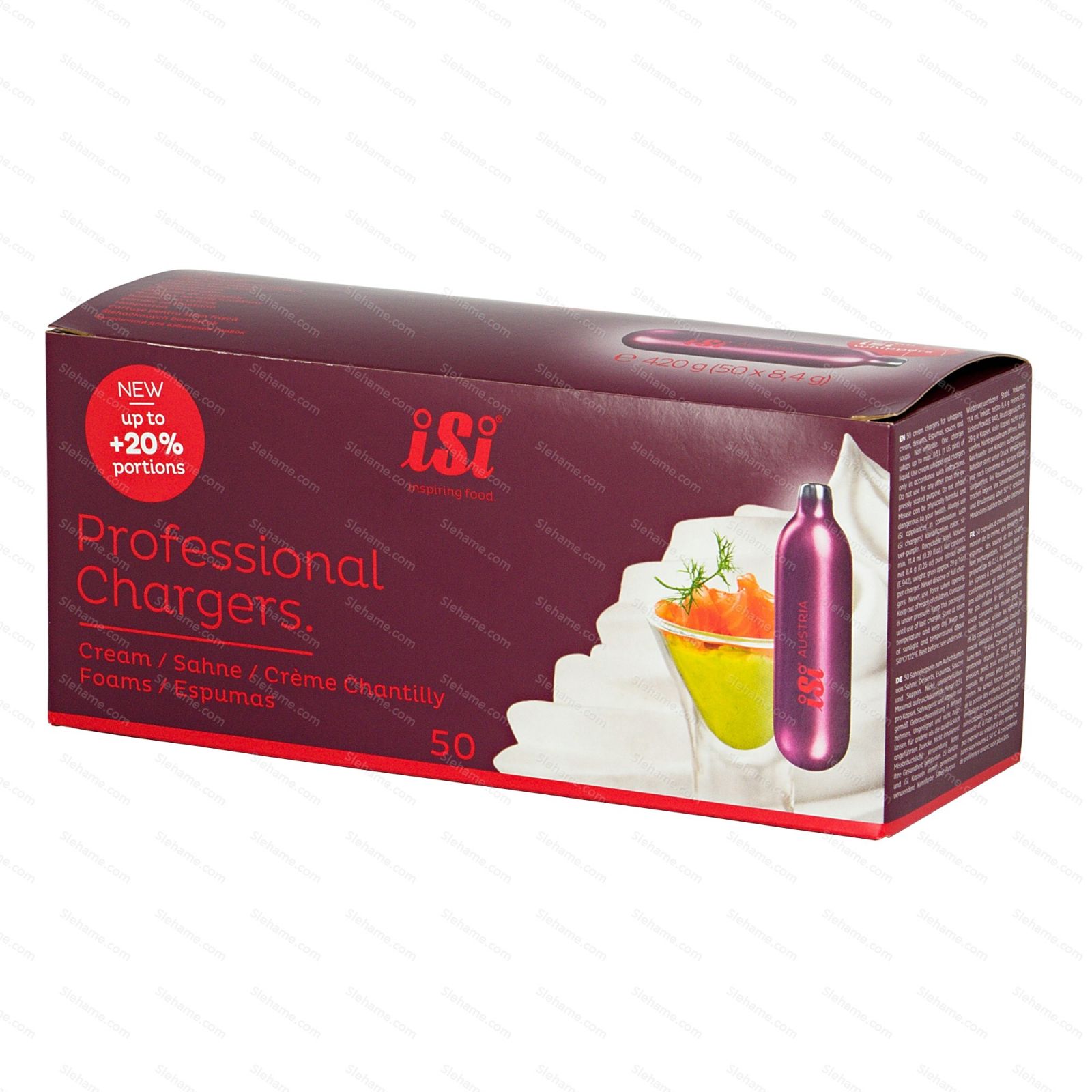 Cream chargers iSi PROFESSIONAL 8.4 g N2O, 50 pcs - main view