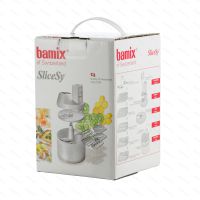 Krouhač na maso a zeleninu Bamix SliceSy, šedý - product package