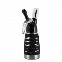 Šlehačková láhev iSi DESSERT WHIP PLUS 0.25 l, černá - whipped cream bottle with charger holder