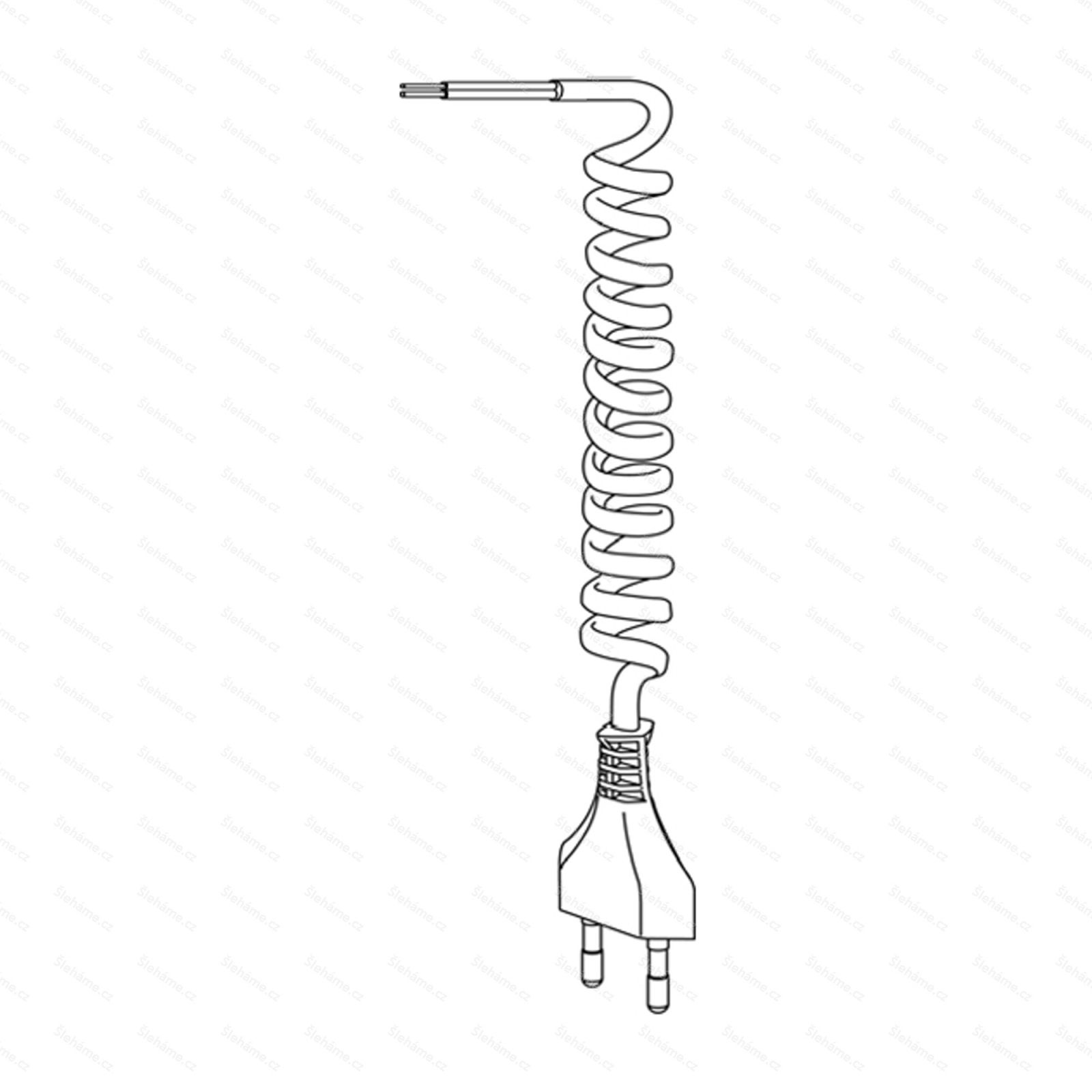 Kabel Bamix spirálový 350 cm, šedý - illustration