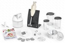 Tyčový mixér bamix® SWISS LINE M200 - BakingBox, krémový - complete package contents