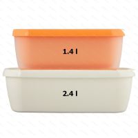 Ice cream tub Tovolo GLIDE-A-SCOOP 2.4 l, white - size comparison 1