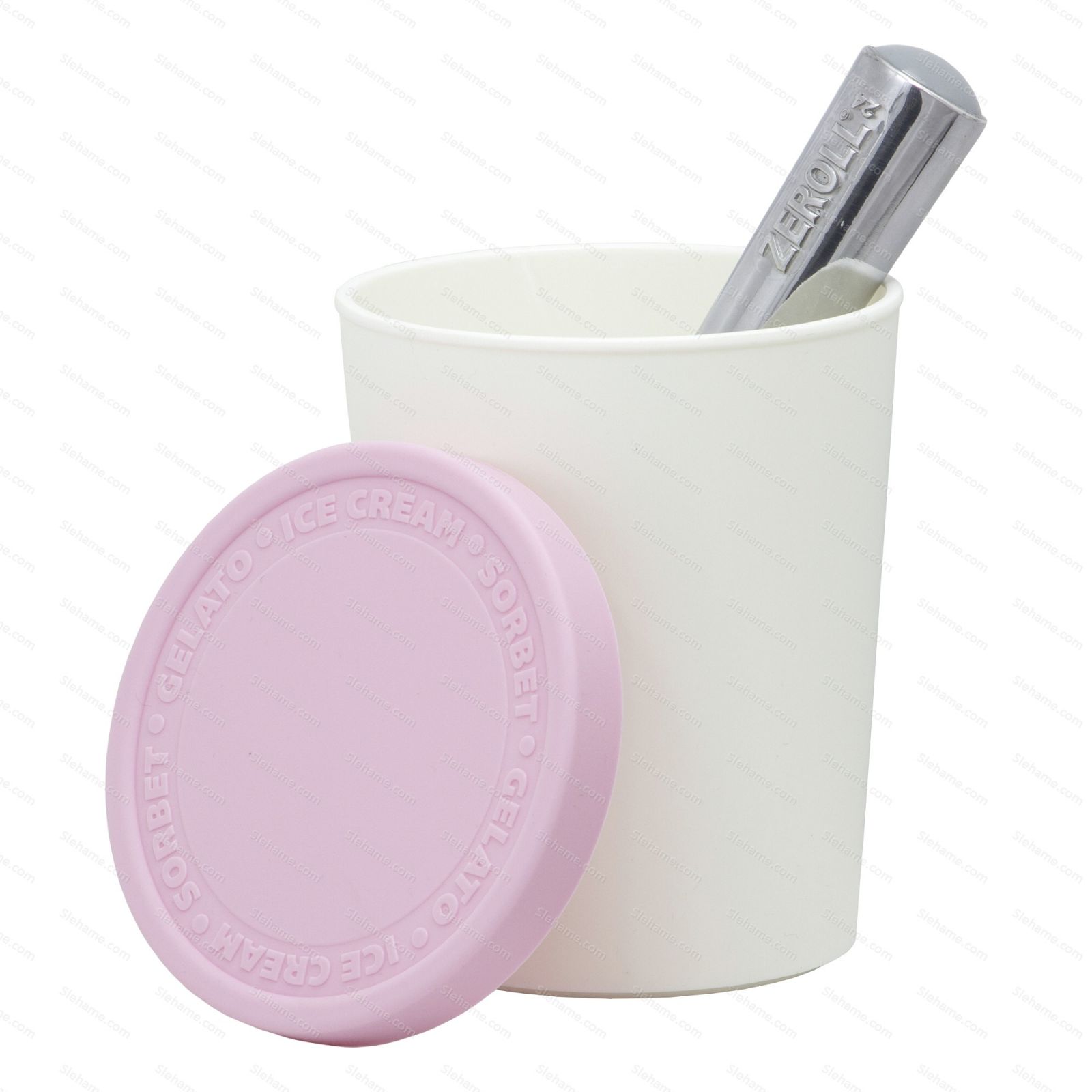 Tovolo Sweet Treats Ice Cream Storage Tub 1 Quart Sorbet Gelato Container -  Pink for sale online