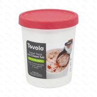 Ice cream tub Tovolo SWEET TREAT 1.0 l, raspberry - labeled front side