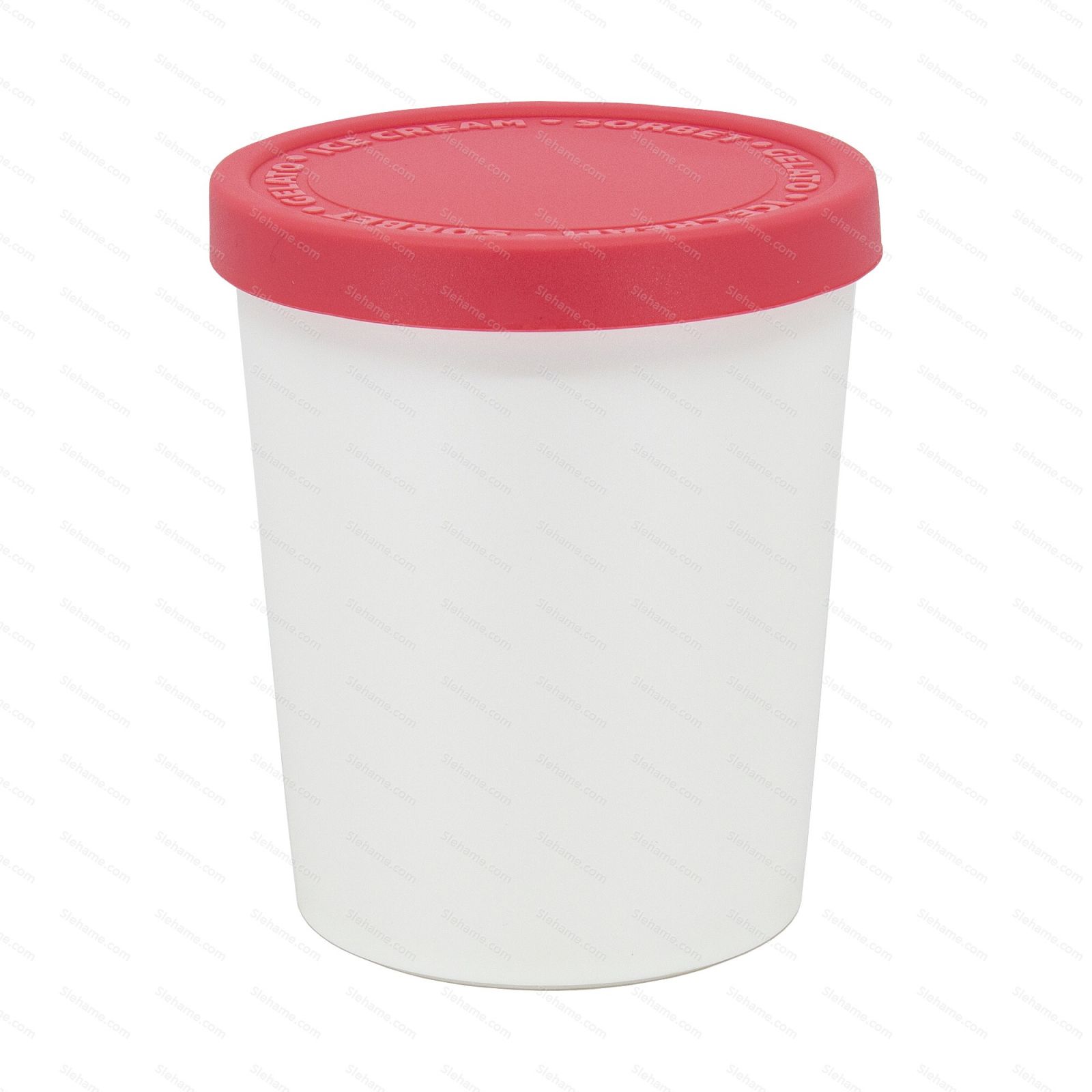 Ice cream tub Tovolo SWEET TREAT 1.0 l, raspberry - clear front side