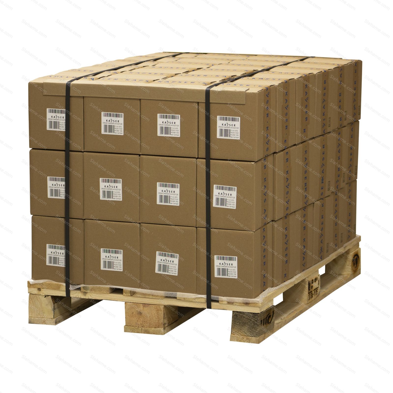 Cream chargers Kayser 7.5 g N2O, 50 pcs (EUR pallet) - main view of pallet