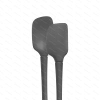 Tovolo FLEX-CORE All Silicone Mini Spatula & Spoonula, charcoal - shape detail