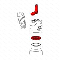 Spare parts set iSi EASY WHIP PLUS, black - components illustration